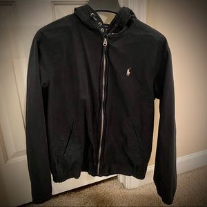 Polo Ralph Lauren Hoodie Zip Jacket- Black Mens Med